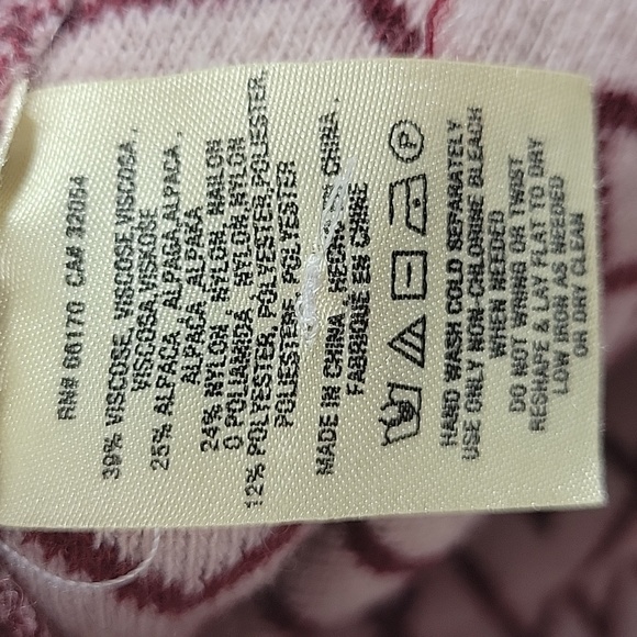 ANTHROPOLOGY MOTH Turtle Neck Burgundy Alpaca Blend Sweater Size XS - Picture 6 of 8